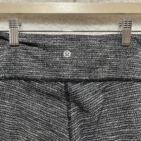 Lululemon Wunder Under Leggings Heathered Black Women's Size 6 - Picture 7 of 12